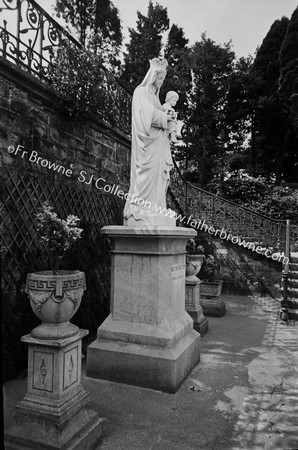 WEST GABLE - PRAYING AT STATUE B.V.M. WHERE B. WALLS ONCE STOOD